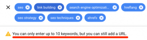وارد کردن بیش از ده ایده کلمه کلیدی  در Google Keyword Planner